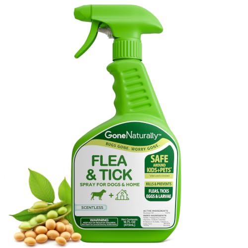 GoneNaturally Scentless Dog Flea Spray 16oz