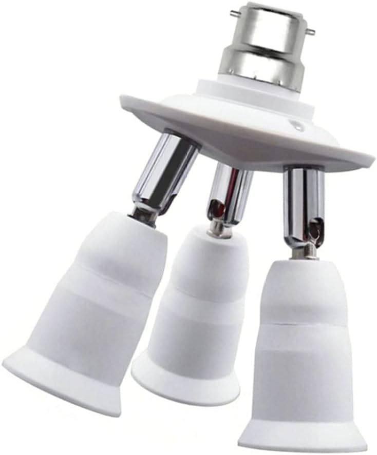 3 in 1 Light Socket Adapter Splitter, E27/E26 Base Adapter,Universal