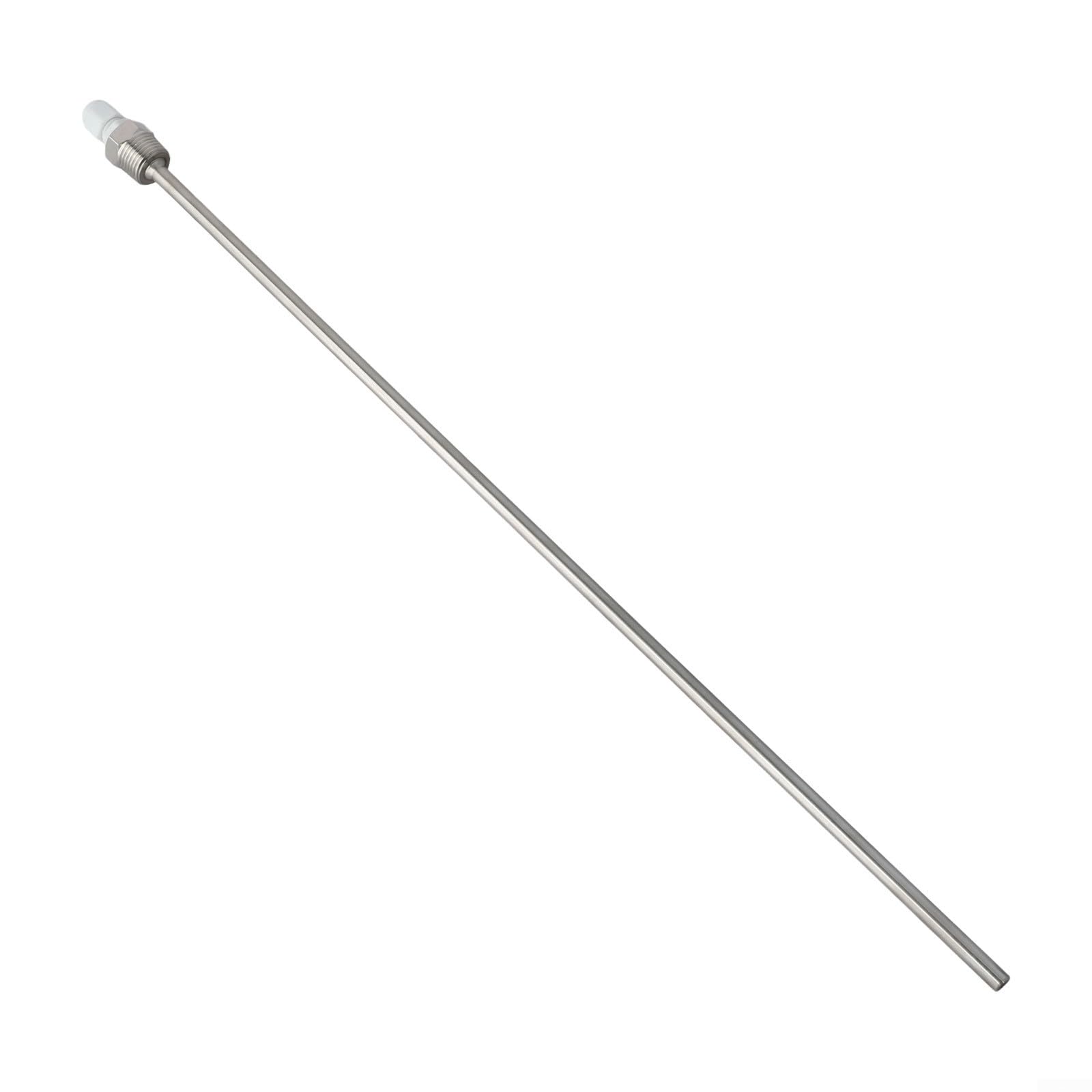 Pozzetto termico in acciaio inox 1/2 per sensore di temperatura filettatura NPT, tubo di protezione per sonda industriale, lunghezza 50-500 mm, argento (500 mm)