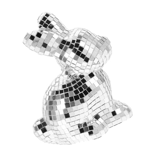 MAGICLULU Reflective Glass Disco Figurine for Weddings Birthdays and Parties Sparkling Tabletop Decoration Lightweight and Portable Celebratory Atmosphere Modern Design