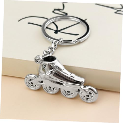 Porte clé patin à roulettes et pendentif roller rétro pour décoration sac à main
