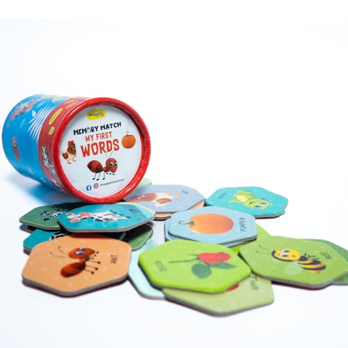 Image of Memory Match Game: My First Words - 24 Durable Cards, 12 Word-Themed Pairs, Brain-Boosting Educational Game for Early Learners, Toddlers, and Families - THE BOOK TREE