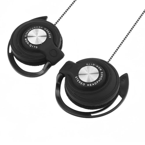 3.5mm Wired Gaming Headset On-Ear Sports Headphones Ear-hook Music Earphones for Smartphones Tablet Laptop Desktop PC