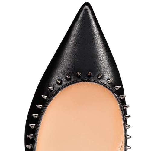 Rivet Pointed Toe Flats Shoes for Women's, Slip on Casual Comfortable Shallow Mouth Ballerina Summer Simple Wedding Party Dress Shoes for Walking Travel Daily Life Mary Janes3