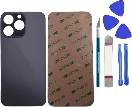 Dakexiong 13 Pro Max - Ventana trasera de repuesto para iPhone 13 Pro Max con kit de herramientas de reparación(grafito)