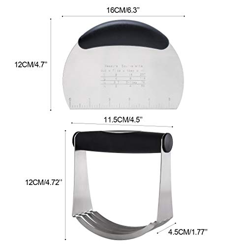 Meichu Dough Blender Stainless Steel, Pastry Scraper, Biscuit Cutter Set, Professional Baking Dough Tools Scraper Chopper Blender For Kitchen Baking Tools (8Pcs) #TOP5