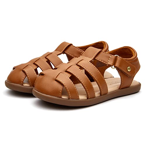 Weestep Toddler Little Kid Summer Sandals Memory Foam Closed Toe Soft Rubber Flats3