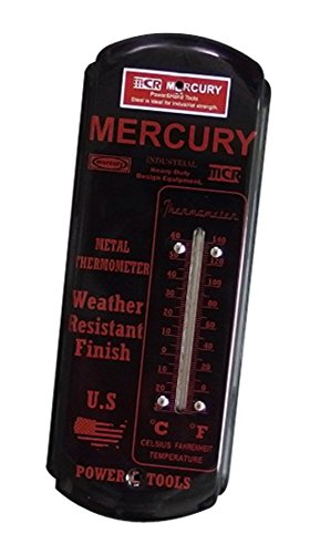 KEY STONE 温度計・湿度計 黒 25×9.5×1.8cm サーモメーター マーキュリー ロング タテ型 0073966-0004