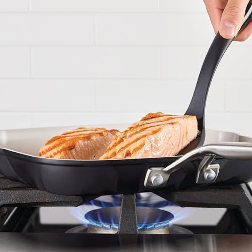 Image of KitchenAid Hard Anodized Ceramic Nonstick Grill Pan /Griddle, Square, 11.25 Inch - Matte Black