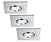 Produktbild Paulmann 92524 Premium Einbauleuchte/Einbaulampe Set Drilled LED eckig schw.3x3W 700mA 60x60mm Geb./Alu Deckenstrahler, Aluminium, Integriert, Silber, 20 x 20 x 30 cm