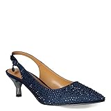 J. Renee Ferryanne Navy Satin/Rhinestone 8.5 M (B)