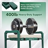 SakerPlus Garden Kneeler and Seat Foldable Kneeling Chair with Extendable Legs & Thickened Pad,Heavy Duty Foldable Gardener Stool with Tool/Storage Bags for Grandparents Gardeners - Image 7