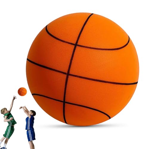 ensthee Silent Basketball Size 7 Upgrade Dribble Dream Silent Basketball Foam Indoor Ball for Quiet Dribbling and Indoor Training Real Feel Higher Bounce Quieter (9.4 in)