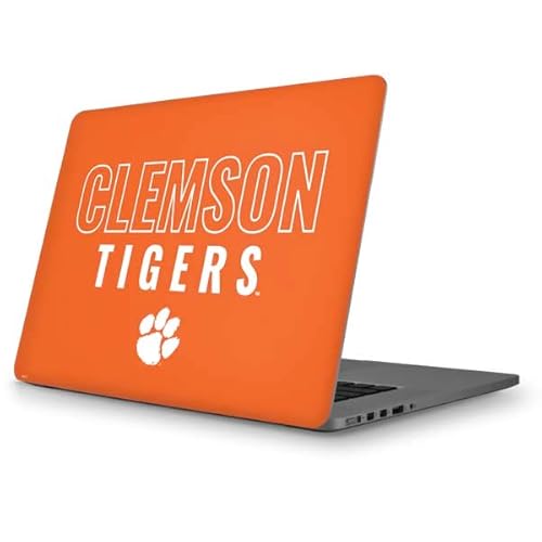 Skinit Decal Laptop Skin Compatible with MacBook Pro 13-inch (2014) - Officially Licensed College Clemson Tigers Logo Design
