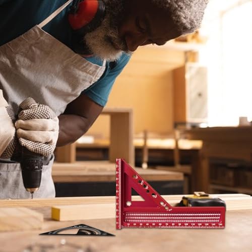 Règle angulaire de menuisier avec équerre de marquage portable pour bricolage - 2