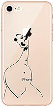 iPhone 8 Case, iPhone 8 Ultra Thin Transparent Silicone Case [Exact Fit] Soft Protective Bumper Case with Pattern for iPhone 8 (Panda and Elephant)