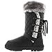 Holly Womens Roap Lace Back Tall Buckle Winter Snow Rain Boots