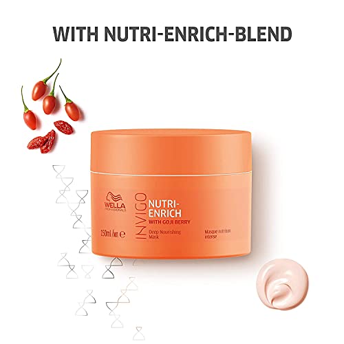 Wella Professionals Invigo Nutri-Enrich Hair Mask | 150 ml | Nourishing, Hydrating Hair Treatment for Dry & Damaged Hair | With Goji Berry Nutrients - Image 4