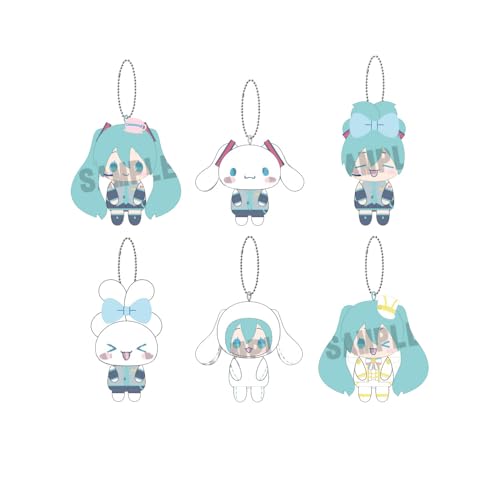 初音ミク x シナモロール おすわりくらぶ ぬいぐるみマスコット 6個入りBOX