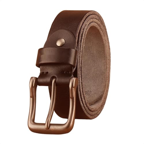 Ceinture en cuir pour homme style rétro décontracté véritable boucle ardillon