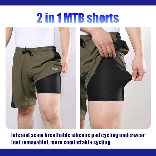 Shorts de ciclismo acolchados 3D para hombre miniatura 2
