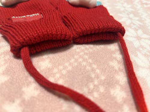 Kitty's Red Mittens with Adorable Face - Officially Licensed - Ideal for Little Girls3