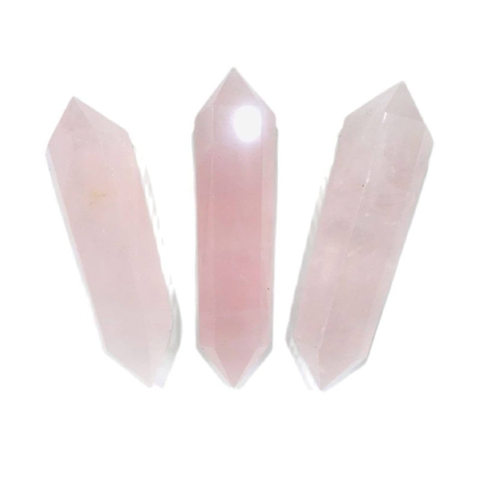 Quartz rose naturel en double baguette de 50-70mm | Pierre d'exception