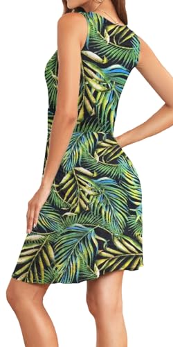 Image of Akihoo Women Summer Casual Sleeveless Midi Plain Pleated Tank Vest Dresses