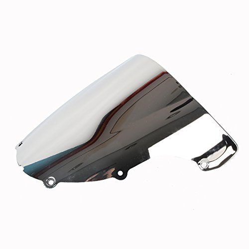 XMT-MOTOR Motorrad Windschutzscheibe Geeignet für Kawasaki Ninja ZX-6R 2003-2004 Chrom