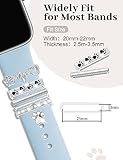 JR.DM Watch Band Charms with Decorative Bling Rings Loops, Compatible with Apple Watch 40mm 38mm 41mm 42mm 44mm 45mm 46mm Smart Watch Strap Accessories for iWatch Series 10 9 8 7 6 5 4 3 2 1 - Image 5