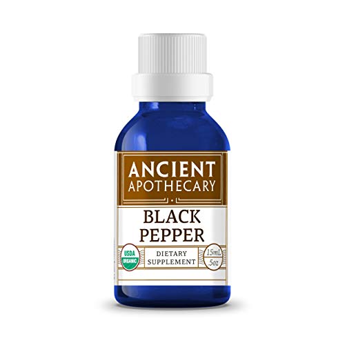 Black Pepper Organic Essential Oil from Ancient Apothecary, 15 mL - 100% Pure and Therapeutic Grade