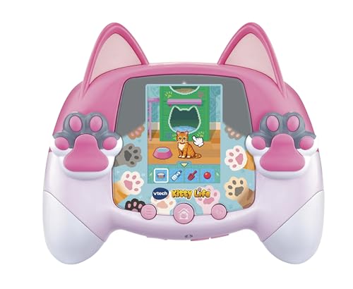 Image of VTech Kitty Life: Secret Life of Kitty, Handheld Interactive Games Console with 2 Ways to Play, Includes 30+ Missions, Interactive Toy Games, For Ages 4, 5, 6, 7+ Year Olds, Pink, English Version