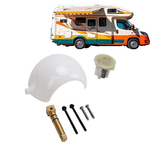 Image of RV Toilet Flush Ball Kit, 385318162 Ball and Shaft Kit,Includes Half Ball, 2 Screws, and Cartridge, Ideal for Marine Foot Flush Toilets, Easy to Install 600342766