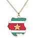 Produktbild Saint Lucia Karte Flagge Halskette für Frauen Mädchen Silber Farbe / Gold Farbe Kettenschmuck St   Lucia Anhänger Ketten Schmuck-XL1987