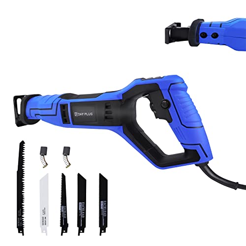 900W Reciprocating Saw with 5 Saw Blades, 0-2800SPM Variable Speed, 28mm Stroke Length, Electric Hand Sawzall for Metal/Wood/PVC Pipe/Tree Pruning