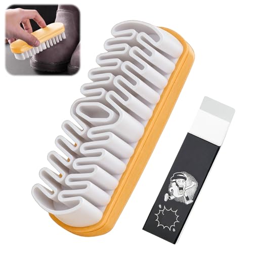 Suede Cleaner Cepillo Ante Zapatos, Juego de 2 Cepillo para Zapatos de Ante con Borrador de Limpieza, Cepillo para Limpiar Zapatos de Ante para Limpieza Protegiendo Todos los Cueros, Ante, Gamuza.