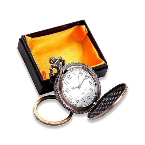 Image of Pocket Watch Metal Keychain Retro Vintage for Gifting With Key Ring Anti-Rust