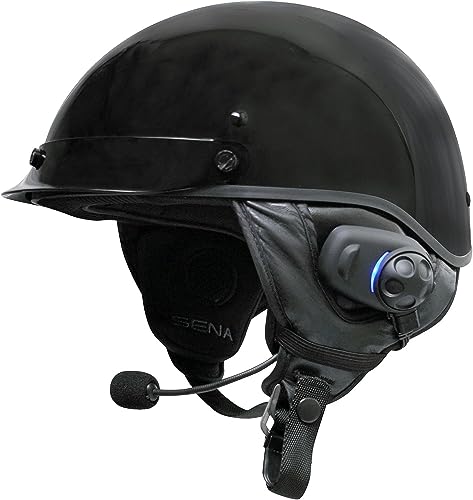 Sena SPH10H-FM-01 Motorcycle Bluetooth Stereo Headset and Intercom with Built-in FM Tuner for Half Helmets, Black by Sena - Image 2