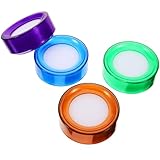 Beavorty 4 Stück Fingerbefeuchter zum Geldzählen Runde Finger Feuchteschwämme aus Kunststoff und Elastischem Schwamm Bankbedarf Bürohilfe für Effiziente Bargeldzählung Zufällige Farbe