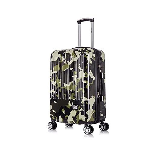 Mala Viagem Militar Santino H220 Rígida Abs Rodinhas 360 Tsa Grande