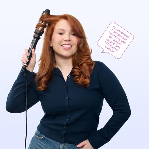 Wavytalk 3 in 1 Curling Wand Set, Multi Curl, Curling Iron Set with Heated Round Brush, Flat Iron Hair Straightener, 1 1/4 inch Curling Iron, Dual Voltage Hair Curler(Pink)