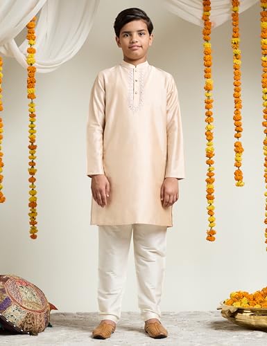 Image of Amazon Brand - Symbol Boy's Festive Rayon Kurta Pajama Set
