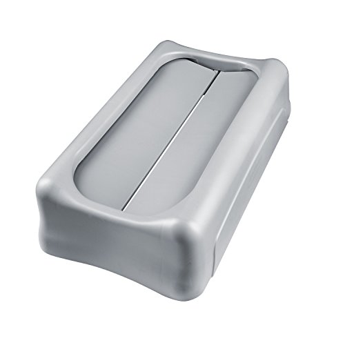 Rubbermaid Commercial Products Slim Jim Plastic Rectangular Trash/Garbage Can With Venting Channels & Commercial Products Plastic Slim Jimtrash Can Swing Lid #TOP5