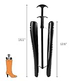 OHOH Boot Tree Shaft Shoe Shapers for Knee High Tall Boot Inserts for Womens Mens Shoes (2 Pair Black)