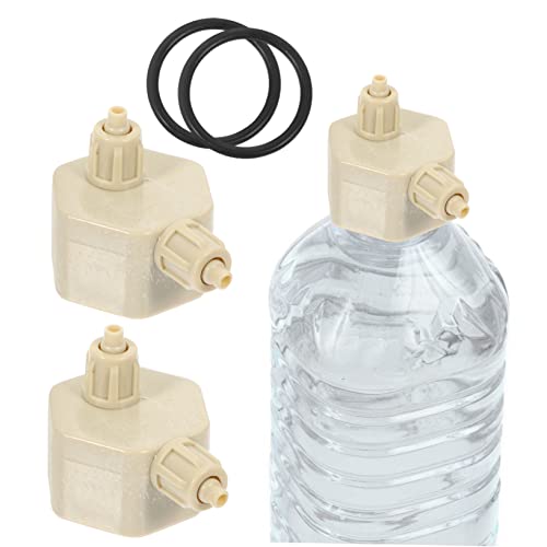 BCOATH 2個 クイックツイスト Co2 ボトルキャップ 特徴 水槽用魚フィルター チラー ポンプ フィーダ 水槽の装飾 ポール ドリンクボトル付き 水族館ヒーター 戦車 Beige