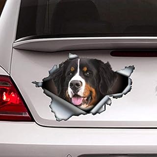 Bernese Mountain Dog car Decal, Torn Metal Decal, Bernese Mountain Dog Sticker Vinyl Sticker for Cars, Windows, Walls, Fridge, Toilet and More - 15 Inch
