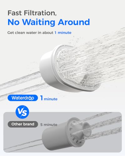 Image of Waterdrop Extream Long-Lasting (200 Gallons), BPA Free, 10-Cup Water Filter Pitcher with Wooden Handle - Removes Harmful Contaminants Chlorine Metals & Sediments for Clean Tasting Water | 200-Gallon Long-Life Filter, 5X Longer Filter Life, Reduces PFOA /PFOS and Chlorine, BPA-Free, Sturdy Wooden Handle