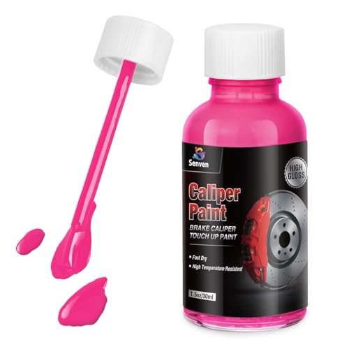 Pink Caliper Paint Brake Caliper Touch Up Paint Pink Gloss High Temperature Heat Resistant 1.5oz