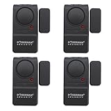 Doberman Security SE-0129-4PK Mini Entry Defender with chime - 4 Pack (Black)