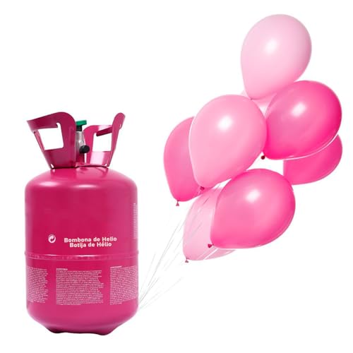 AC - Bombona de helio - Ideal para fiestas, bodas y cumpleaños - Fácil de usar - Capacidad de 7 litros = 30 globos (no incluidos)